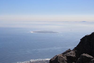 Robben Island from Table Mountain